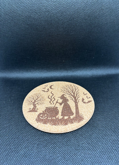Подложка за чаша - Серия "Halloween - Вещица в гората"